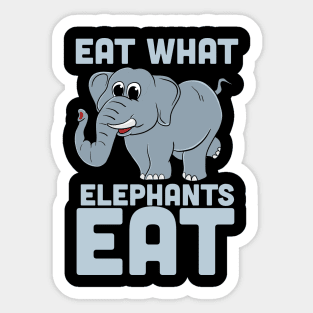 Funny Vegetarian T Shirts elephant diet gift Sticker